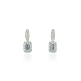 Boucles d'oreilles dormeuses , zirconium central de forme rectangulaire et serties de petits zirconiums, en Or Jaune et Or Blanc 18 Carats - 750/000.   Simples à arborer, les dormeuses sauront vous sublimer de jour comme de nuit.   CARACTERISTIQUES :  Hauteur x largeur (mm) : 16.4 x 6 Poids (gr) : 2.58     Matière : Or 18 Carats - 750/000. 18943