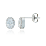 Boucles d'oreilles clous de forme ovale, serties d’un zirconium ovale en son centre et pavées de zirconium tout autour, en Or Blanc 18 Carats - 750/000   Offrir une boucle d'oreille c'est être sûr que le cadeau plaira.   CARACTERISTIQUES :  Dimensions H x l (mm): 8.40 Largeur (mm): 6.20 Poids (gr) : 1.97     Matière : Or 18 Carats - 750/000 19572