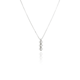 Collier orné de son pendentif serti de 3 diamants, monté sur une chaine forçat massive, en Or Blanc 18 Carats - 750/000.  Symbole d'amitié ou de séduction, chaînes et colliers n'ont qu'un but : sublimer votre cou.   CARACTERISTIQUES :   Longueur (cm) : 45.00 Largeur motif (mm) : 13.50    Nombre de diamants : 3    Carats des pierres (ct) : 0.27  Poids (gr) : 2.88 Matière : Or 18 Carats - 750/000 20092