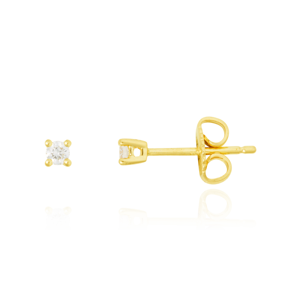 Boucles d'oreilles clous serties de diamants, en Or Jaune 18 Carats - 750/000.  Offrir une boucle d'oreille c'est être sûr que le cadeau plaira.   CARACTERISTIQUES :  Poids (gr) : 1.27 Nombre de diamant : 2 Carats : 0.10  Matière : Or 18 Carats - 750/000 20307