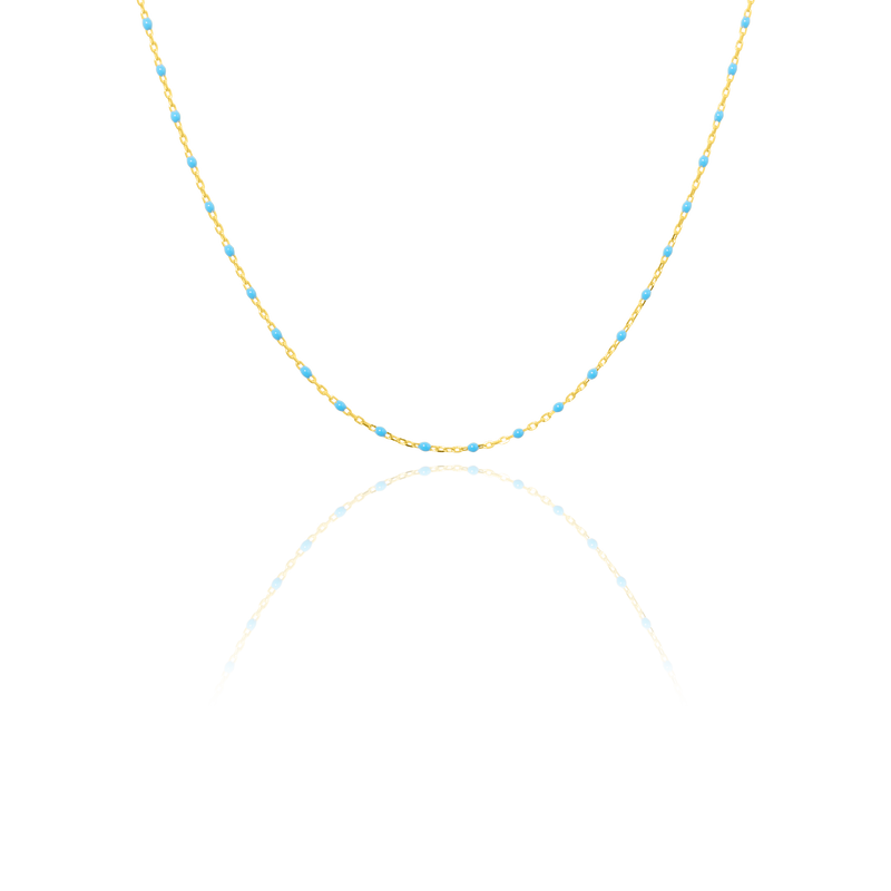 Chaine de cheville maille Forçat et perles de différentes couleurs, en Or Jaune 18 Carats - 750/000.   CARACTERISTIQUES :  Longueur (cm) : 27.00 Poids (gr) : 1.09 Matière : Or 18 Carats - 750/000 20409-20407-20411