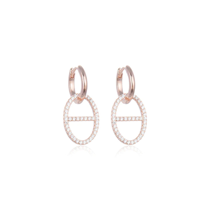 Boucles d'oreilles créoles maille marine, rhodiées, rosées ou dorées, serties de zirconiums, en Argent - 925/000.  Les créoles, véritables accessoires de mode intemporels, ajoutent une touche d'élégance à n'importe quelle tenue.    CARACTERISTIQUES :  Poids (gr) : 5.10 Matière : Argent - 925/000  17559