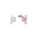 Boucles d'oreilles clous poires pampilles serties de zirconiums, rhodiées, rosées ou dorées, en Argent - 925/000.  Offrir une boucle d'oreille c'est être sûr que le cadeau plaira.   CARACTERISTIQUES :  Poids (gr) : 1.60 Matière : Argent - 925/000 19856