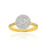 Solitaire, serti de diamants ronds, en Or Blanc et Or Jaune 18 Carats - 750/000   CARACTERISTIQUES :   Largeur du corps (mm) : 2.22 Largeur motif (mm) : 11.00 Poids (gr) : 4.64 Nombre de diamants: 42  -  Carats: 0.534     Diamant central : 1 - Carats : 0.260 Matière : Or 18 Carats - 750/000 18325