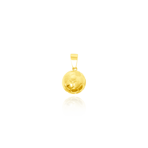 Pendentif en forme de ballon de football en Or Jaune 18 Carats - 750/000.   CARACTERISTIQUES :  Diamètre (mm) : 12.6 Poids (gr) : 1.94 Matière : Or 18 Carats - 750/000 18755