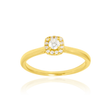 Solitaire serti de diamants, en Or Jaune 18 Carats- 750/000   CARACTERISTIQUES :   Largeur du corps (mm) : 1.7 Largeur motif (mm) : 6.1 Poids (gr) : 3.04 Nombre de diamants : 13        Carats : 0.23 Matière : Or 18 Carats - 750/000 19207