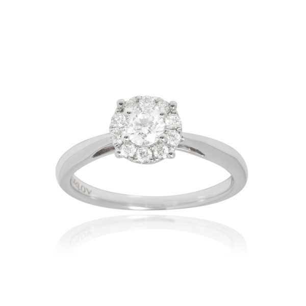 Solitaire serti de diamants, en Or Blanc 18 Carats- 750/000   CARACTERISTIQUES :   Largeur du corps (mm) : 2.00 Largeur motif (mm) : 7.70 Poids (gr) : 3.74 Nombre de diamants : 13     Carats : 0.53 Matière : Or 18 Carats - 755/000 19402 