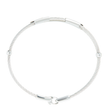 Jonc 3 câbles Acier et PVD, serti de 2 inserts en Or Jaune 18 Carats -750/000.  Qu'il soit classique ou fantaisiste, le bracelet saura sans conteste faire plaisir.     CARACTERISTIQUES :  Epaisseur câble (mm) : 2.00 Diamètre jonc (cm) : 6.50 Couleur câble : Acier, PVD Bleu, PVD Doré Poids d'or (gr) : 0.08 Matière : Acier et Or 18 Carats - 750/000 19529-19530-19531