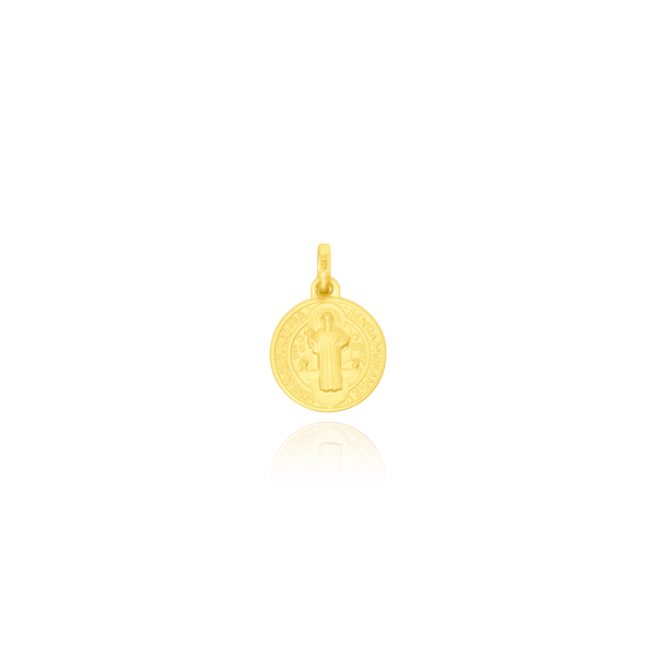 Pendentif rond religieux en Or Jaune 18 Carats - 750/000.     CARACTERISTIQUES :  Dimensions H x l (mm) : 14 Poids (gr) : 1.19 Matière : Or 18 Carats - 750/000 19752 