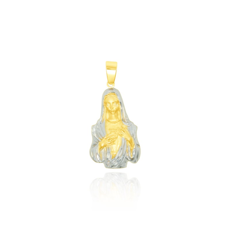  Pendentif en forme de Vierge Marien en Or Jaune et Or Blanc 18 Carats - 750/000    CARACTERISTIQUES :  Dimensions H x l (mm) : 27.7 x 17.6 Poids (gr) : 5.62 Matière : Or 18 Carats - 750/000 19992 