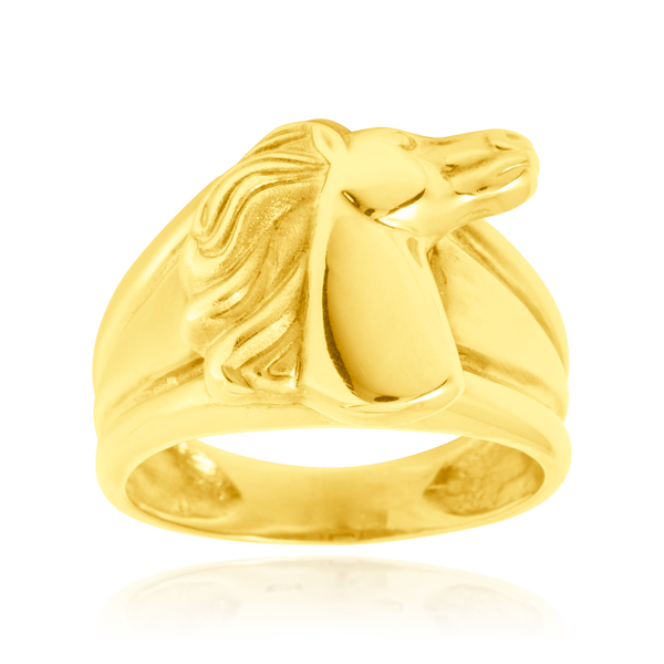 Chevalière, montée d'une tête de cheval 3D, en Or Jaune 18 Carats - 750/000.  La chevalière est le bijou indémodable qui a su traverser les époques pouvant se transmettre de père en fils.   CARACTERISITIQUES:   Largeur (mm) : 17.60 Poids (gr) : 13.10 Matière : Or 18 Carats - 750/000 5449 