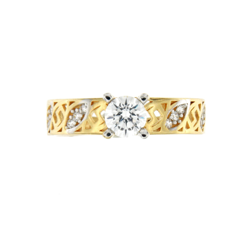 Duo Alliance et Solitaire Or Jaune 18 Carats et zirconium - ORLOV ny