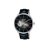 Montre Pulsar Homme Noir - PU7023X1 - 3 aiguilles, réserve de marche 41 heures, 21600 alternance par heure, fond de boîte vissé, cadran avec cœur ouvert à 9 heures, , cadran noir, étanchéité 5 ATM / 50 Mètres, forme du cadran rond, dimensions du boitier 43mm, épaisseur du boitier 9mm, fermoir boucle ardillon, longueur du bracelet 22cm, largeur NC, verre minéral.